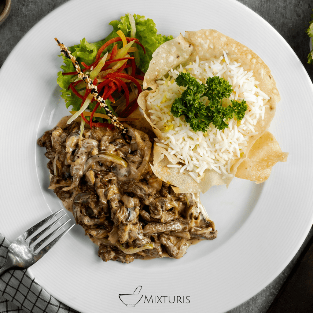 Salsa Stroganoff clásica con champiñones y crema