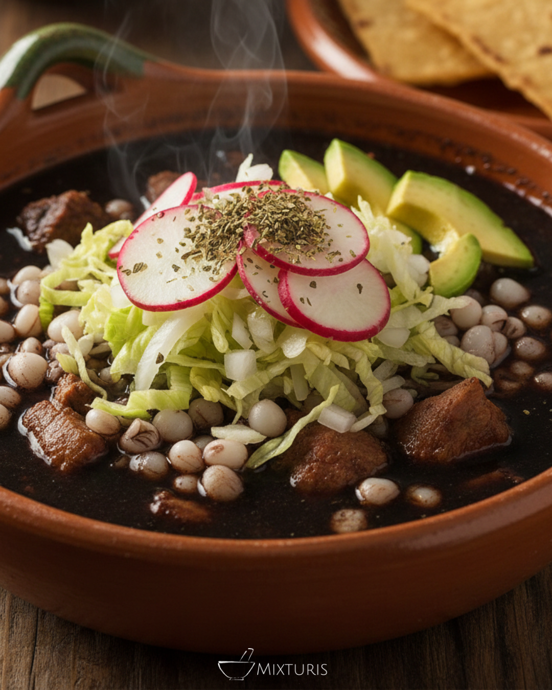 Pozole negro: 1 receta legendaria con chile chilhuacle