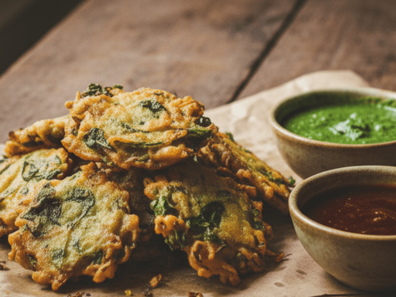Las pakoras como cocina humilde, de&nbsp;temporada