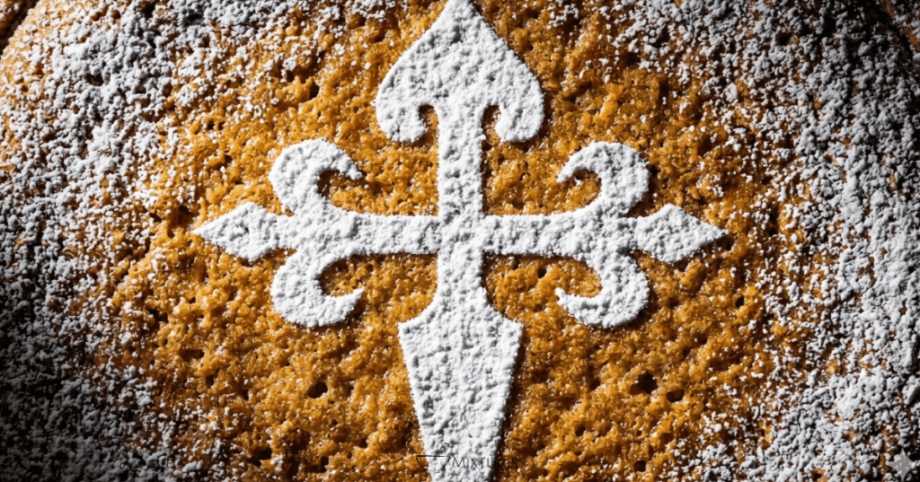 Cruz de tarta de Santiago